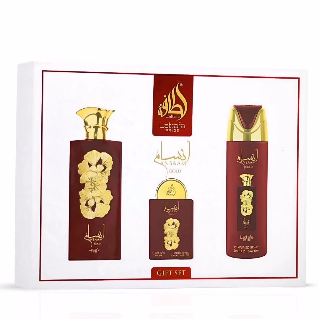 Lattafa Pride Ansaam Gold 3pc Gift Set
