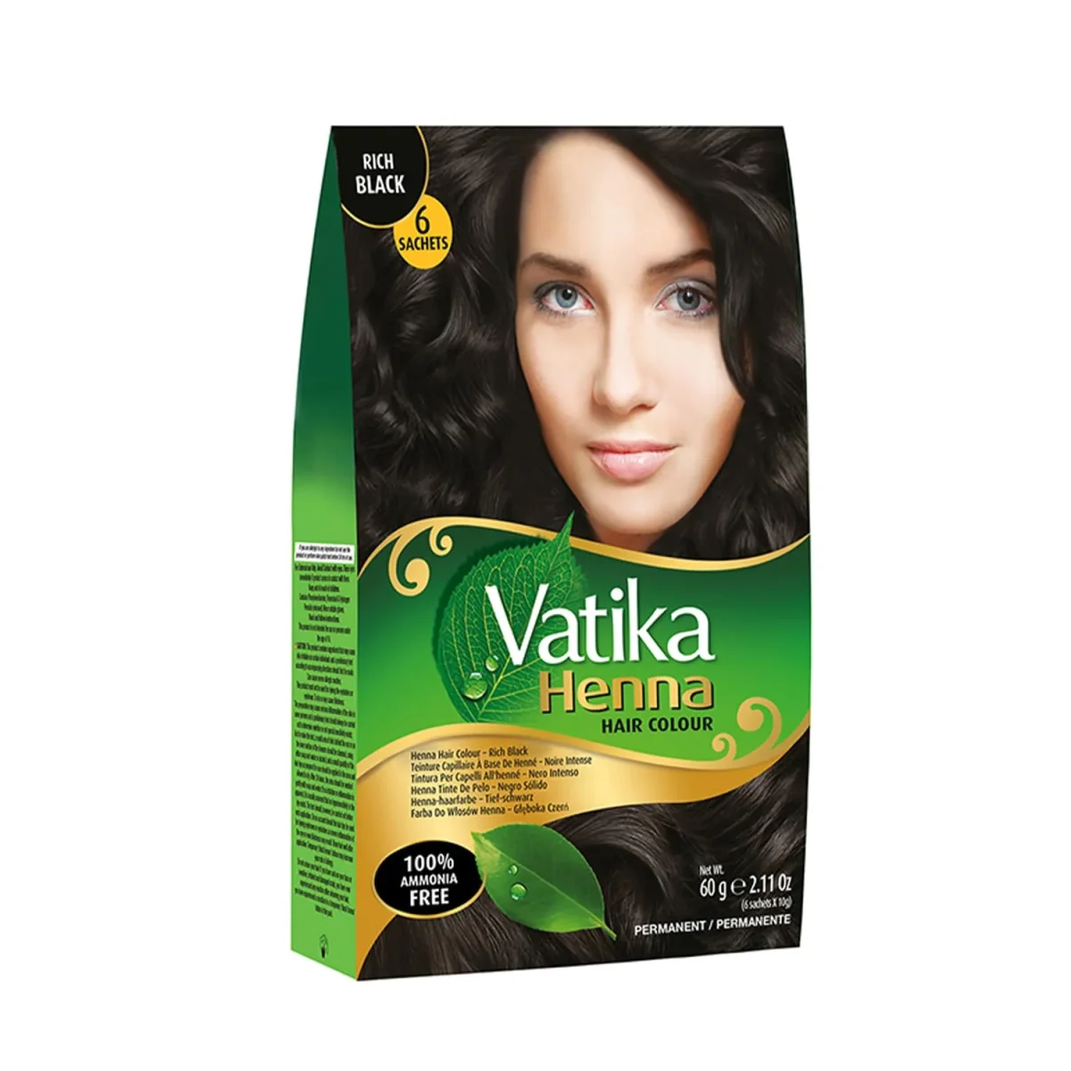 Vatika Henna Hair Color Rich Black 60g