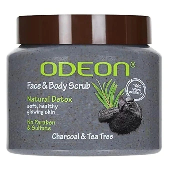 Odeon Charcoal And Tea Tree Natural Detox Scrub 300ML