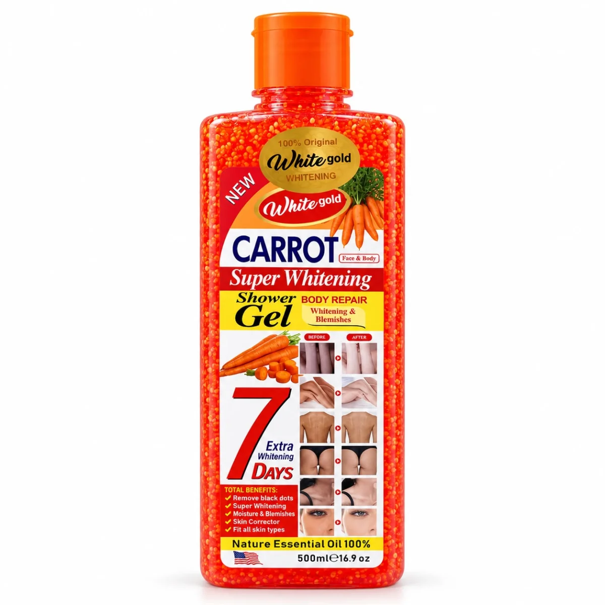White Gold Carrot Whitening Shower Gel 500ML