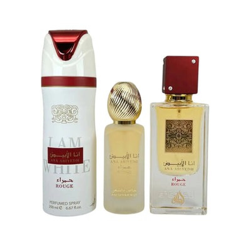 Lattafa Ana Abiyedh Rouge 3pc Gift Set