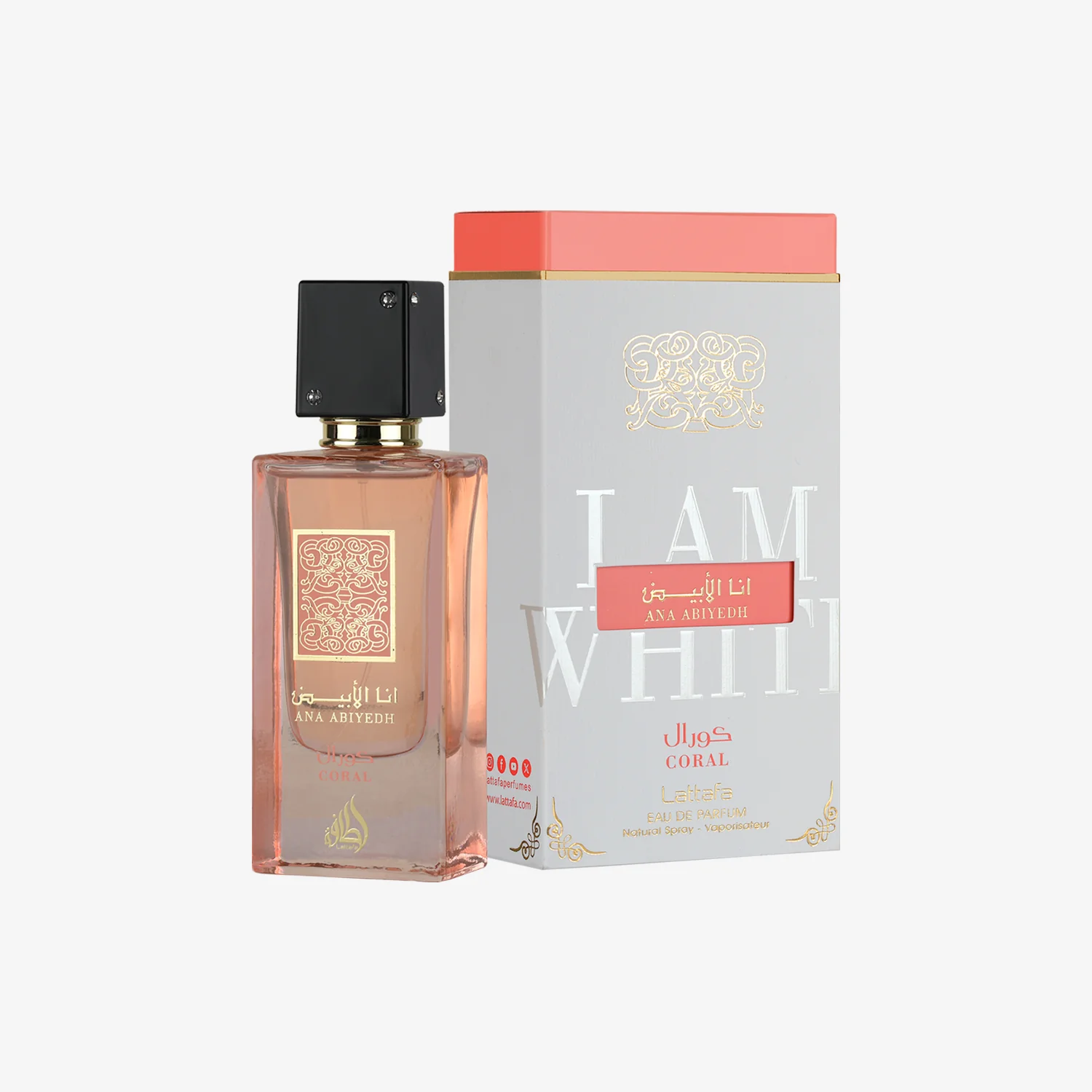 Lattafa Ana Abiyedh Coral Perfume Spray 60ML