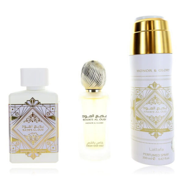 Lattafa Badee Al Oud Honor And Glory 3pc Gift Set
