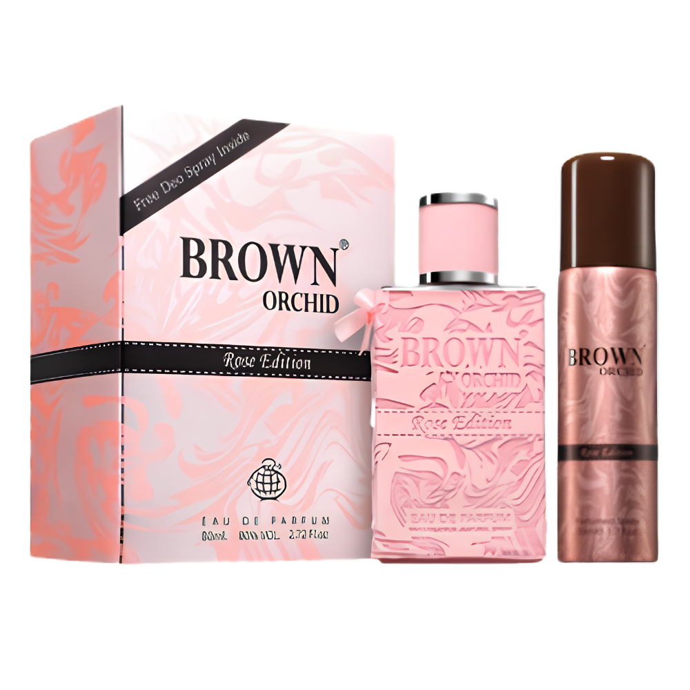 Fragrance World Brown Orchid Rose Perfume Spray 80ML + Spray Deodorant