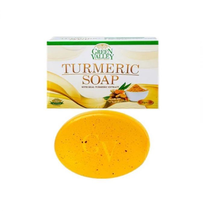 Green Valley Turmeric Soap Transparent Glycerin Bar Dry Soap 90g