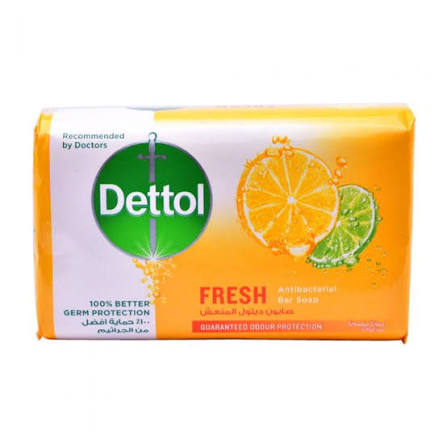 Dettol Fresh Orange Antibacterial Dry Soap 100g