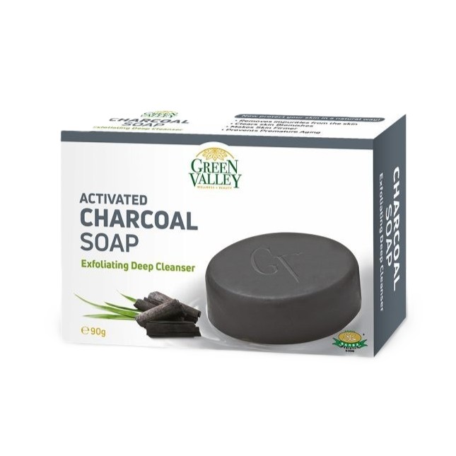 Green Valley Charcoal Soap Exfoliating Deep Cleanser Dry Soap 100g
