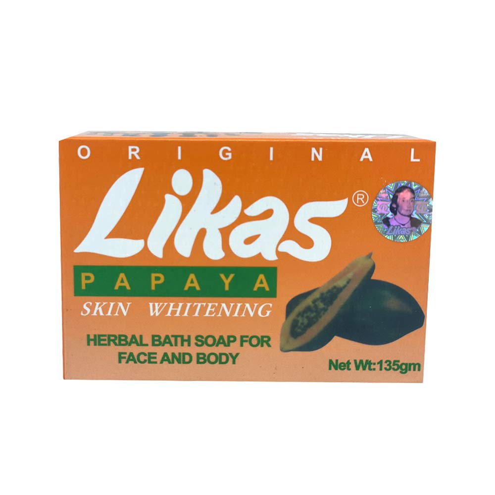 Original Likas Papaya Skin Whitening Herbal Bath Soap For Face And Body 135g