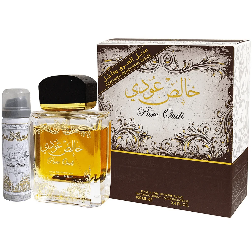 Lattafa Pure Oud Perfume Spray 100ML + Deodorant Spray